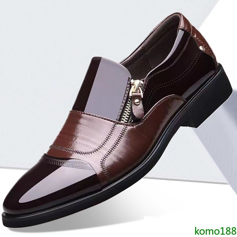 38-48 Mens Business Faux Patent Leather Shoes Dress Formal Oxfords Wedding