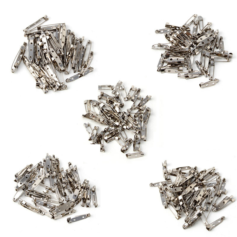 50PCS Brooch Clip Base Pins Accessories Jewelry Decorative 15 To 40mm