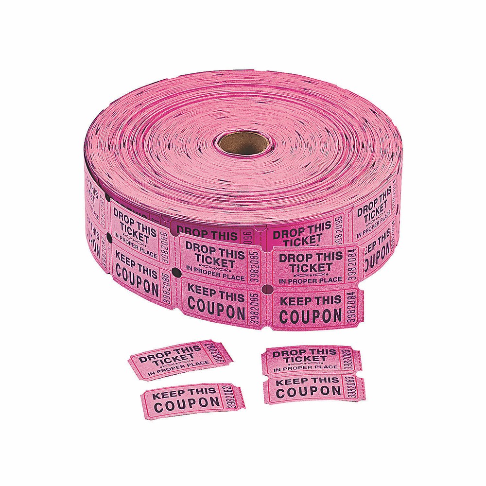 Magenta Coupon Double Roll Tickets - Event Supplies - Party Supplies - 1 Piece-image