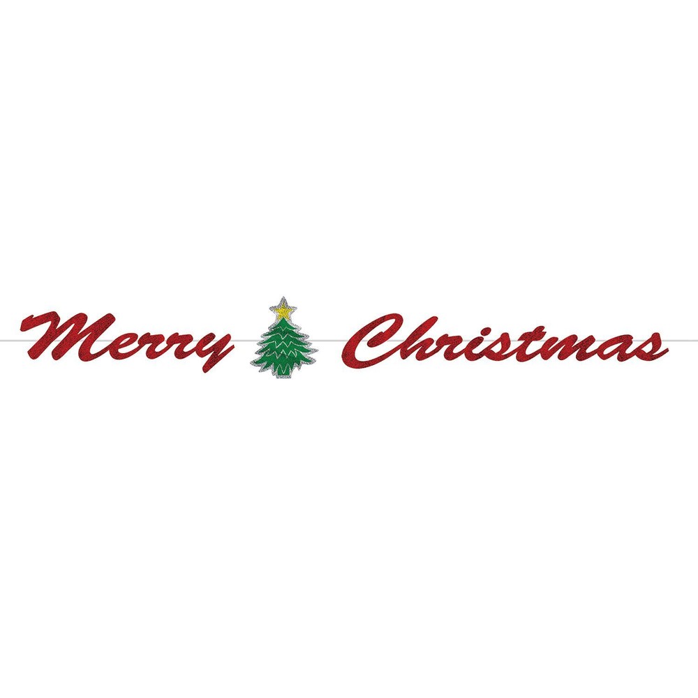 Beistle Merry Christmas Streamer - Party Supply Decoration for Winter