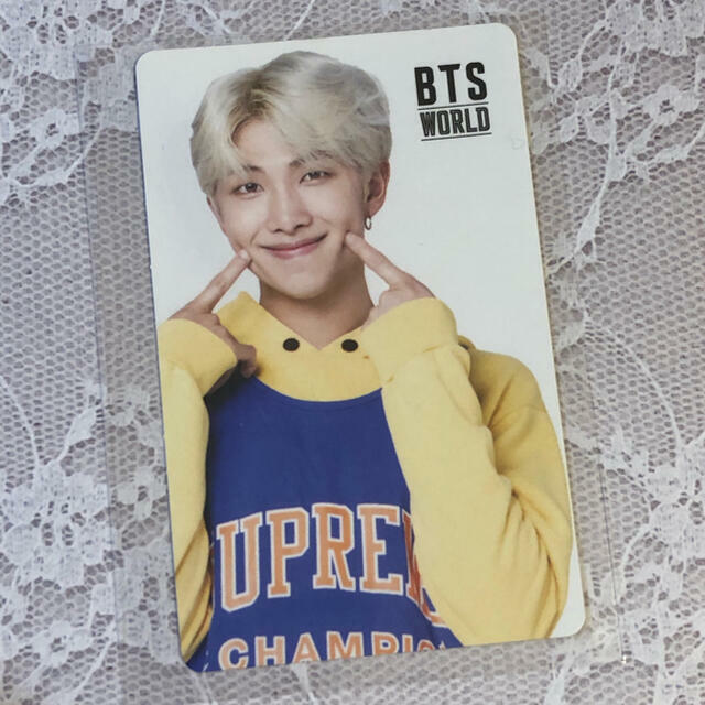 BTS Bangtan WORLD OST ALBUM Official Coupon double Photo Card PC RM RAP MONSTER-image