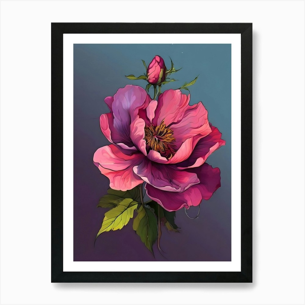 Peony Flower 4 Art Print Framed Wall Art Poster Canvas Print Picture