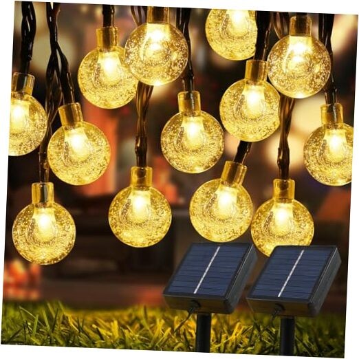 Solar Lights Outdoor Waterproof, 2 Pack Total 2 Pack-200LED (Total) Warm White