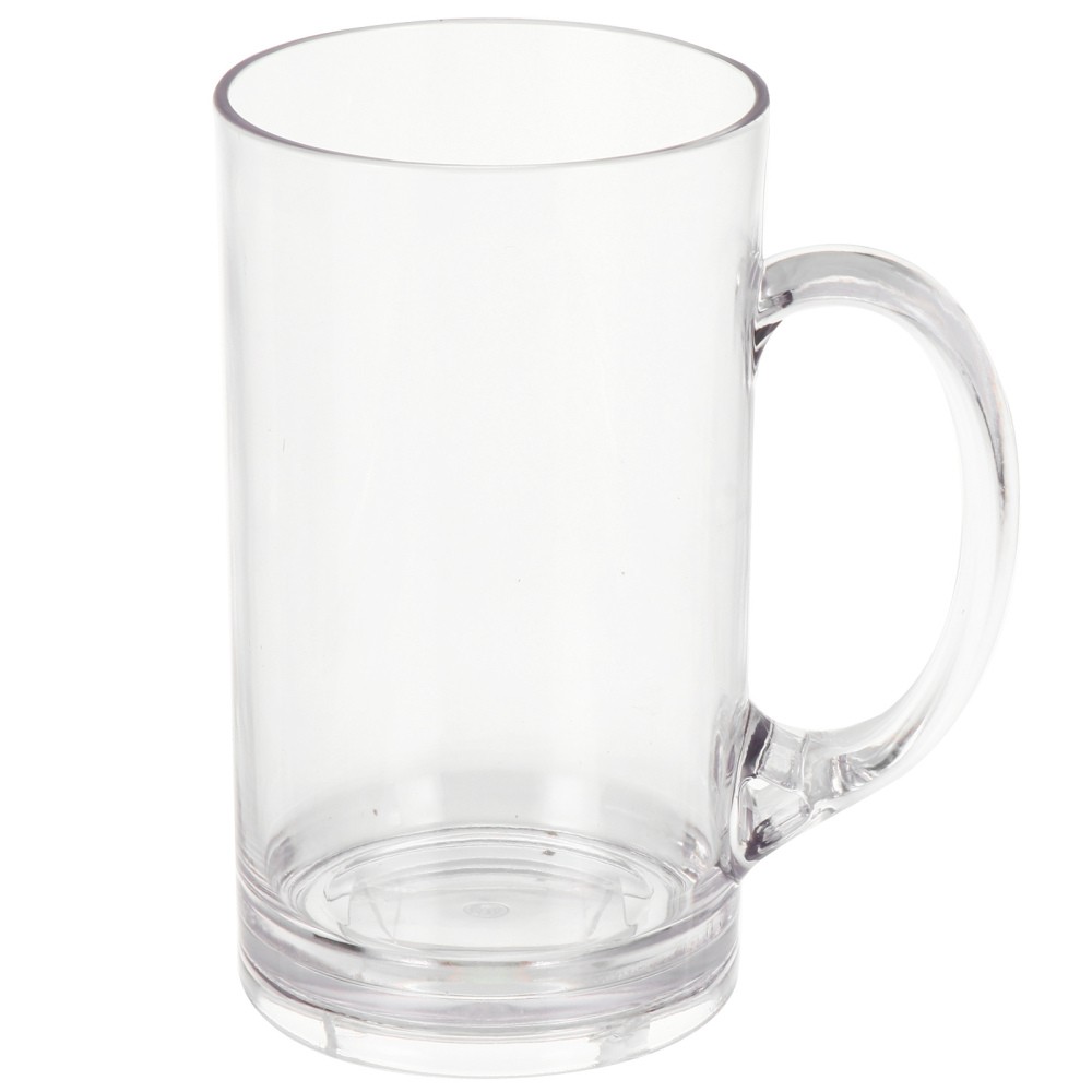 2-Pack Clear Glass Beer Mugs with Handles for Water or Drinks
