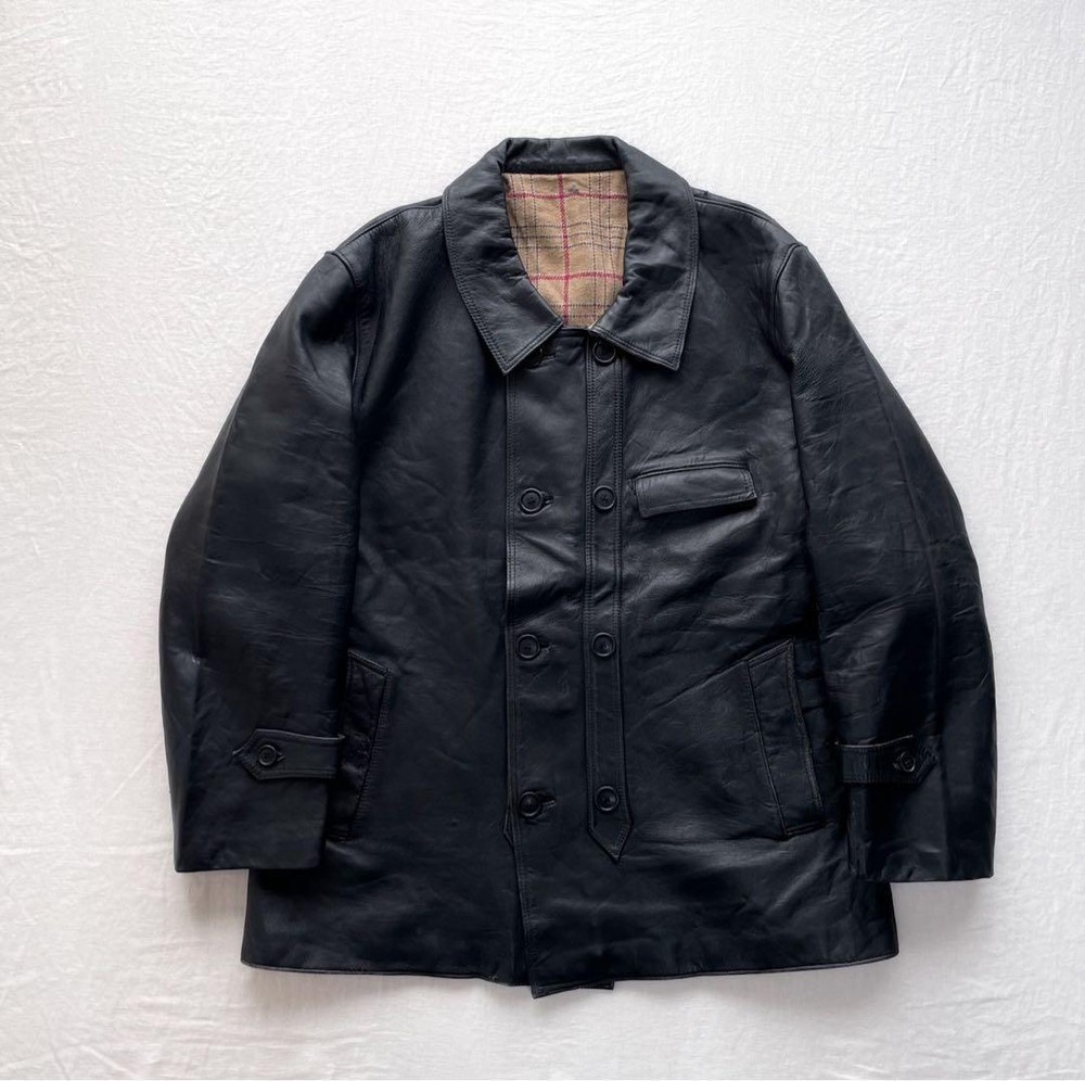 Masterpiece Vintage Leather Corbusier Jacket L XL Military France