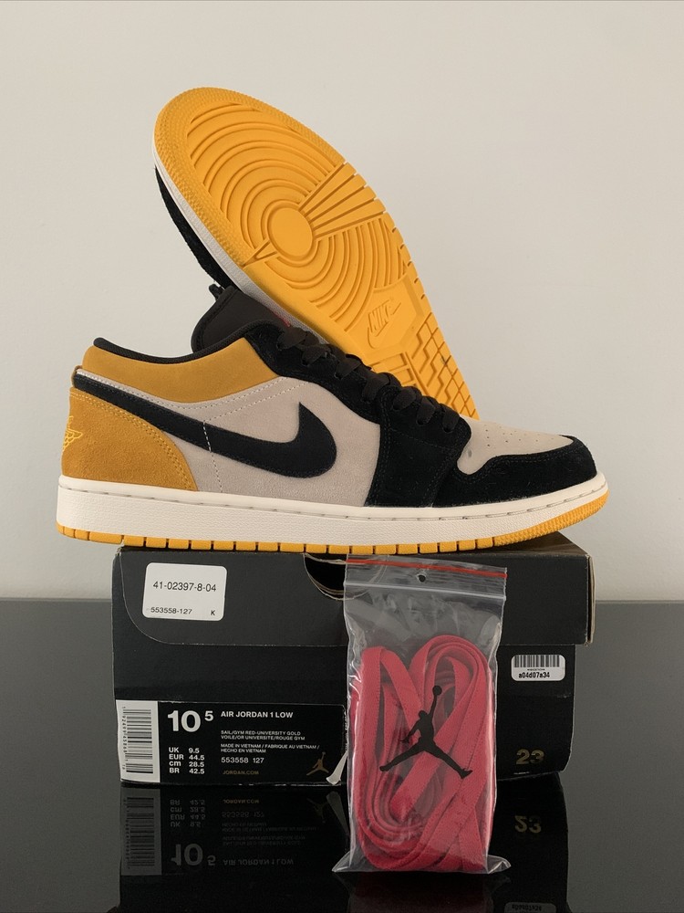 Size 10.5 - Nike Air Jordan 1 Retro Low University Gold 2019