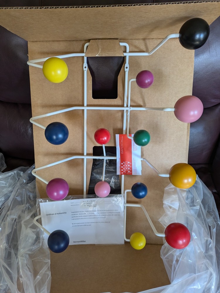 Herman Miller Eames Mid Century Multi Color Hang-It-All Wall Coat Rack New