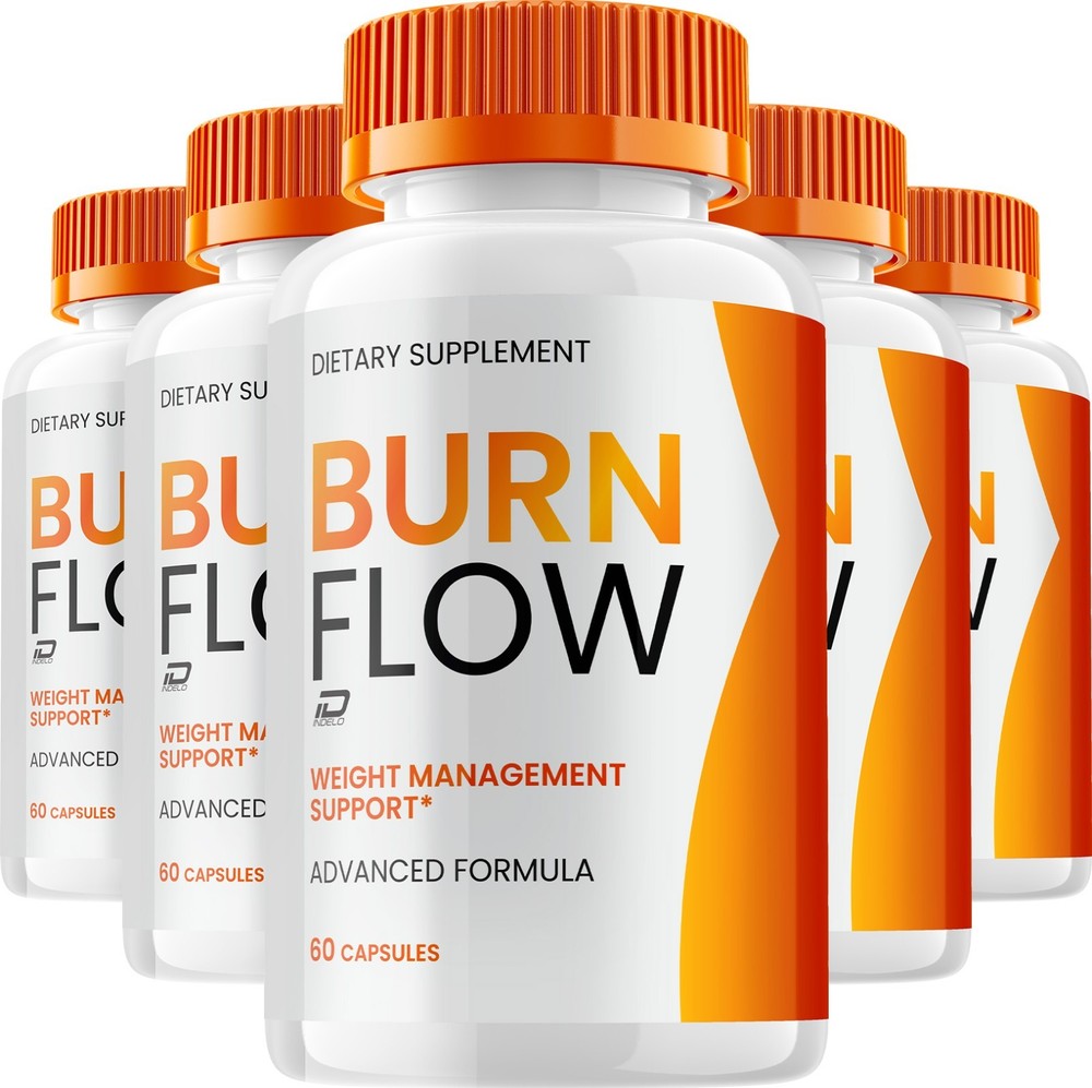 (5 Pack) Burn Flow Keto Capsules – BurnFlow Pills Advanced Formula Natural Blend