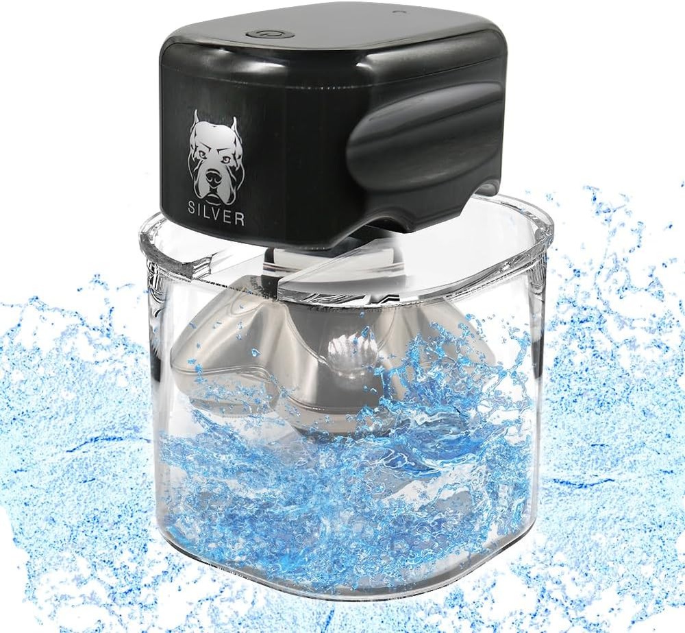 Transparent Glass Skull Shaver Rinse Stand - Compatible with Pitbull clear