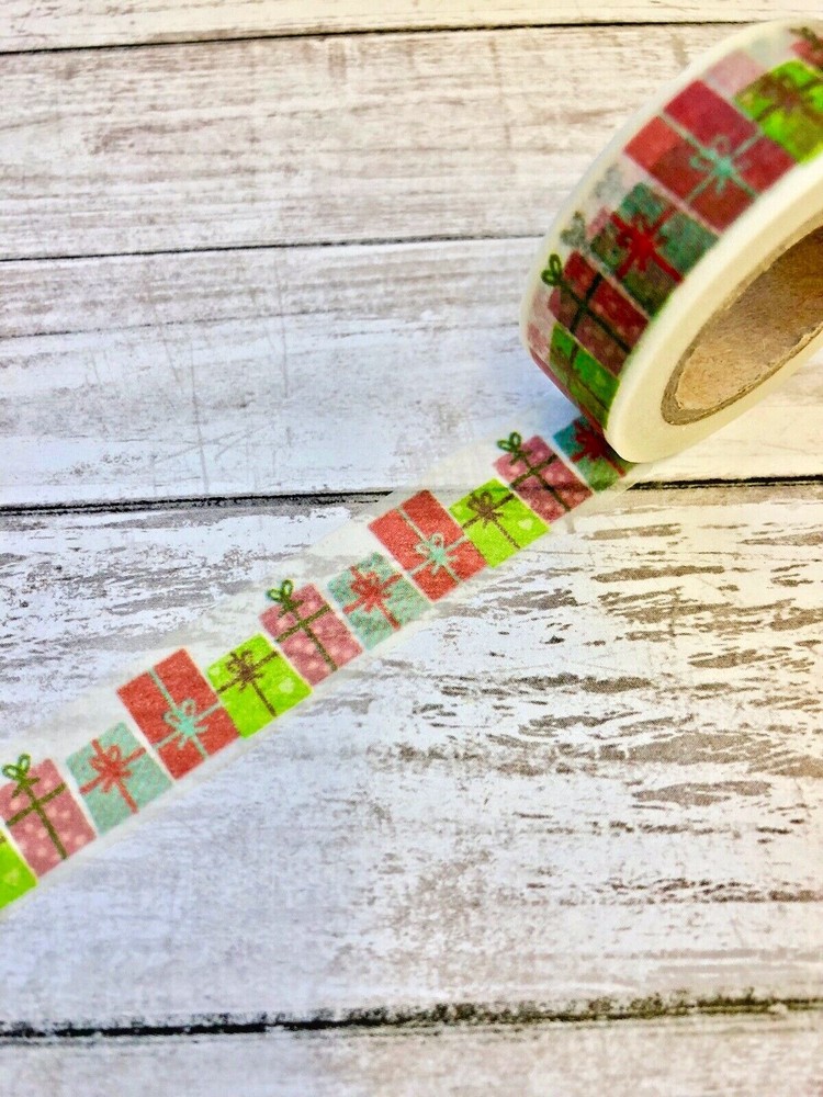 Christmas Presents Gifts Washi Tape Papercraft Holiday Cards Tags Planner Supply