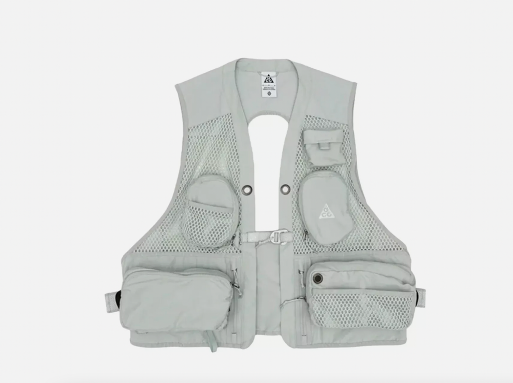 Nike ACG Buttles Vest Light Silver Hiking DN3919-034 Adult Unisex XL Tall