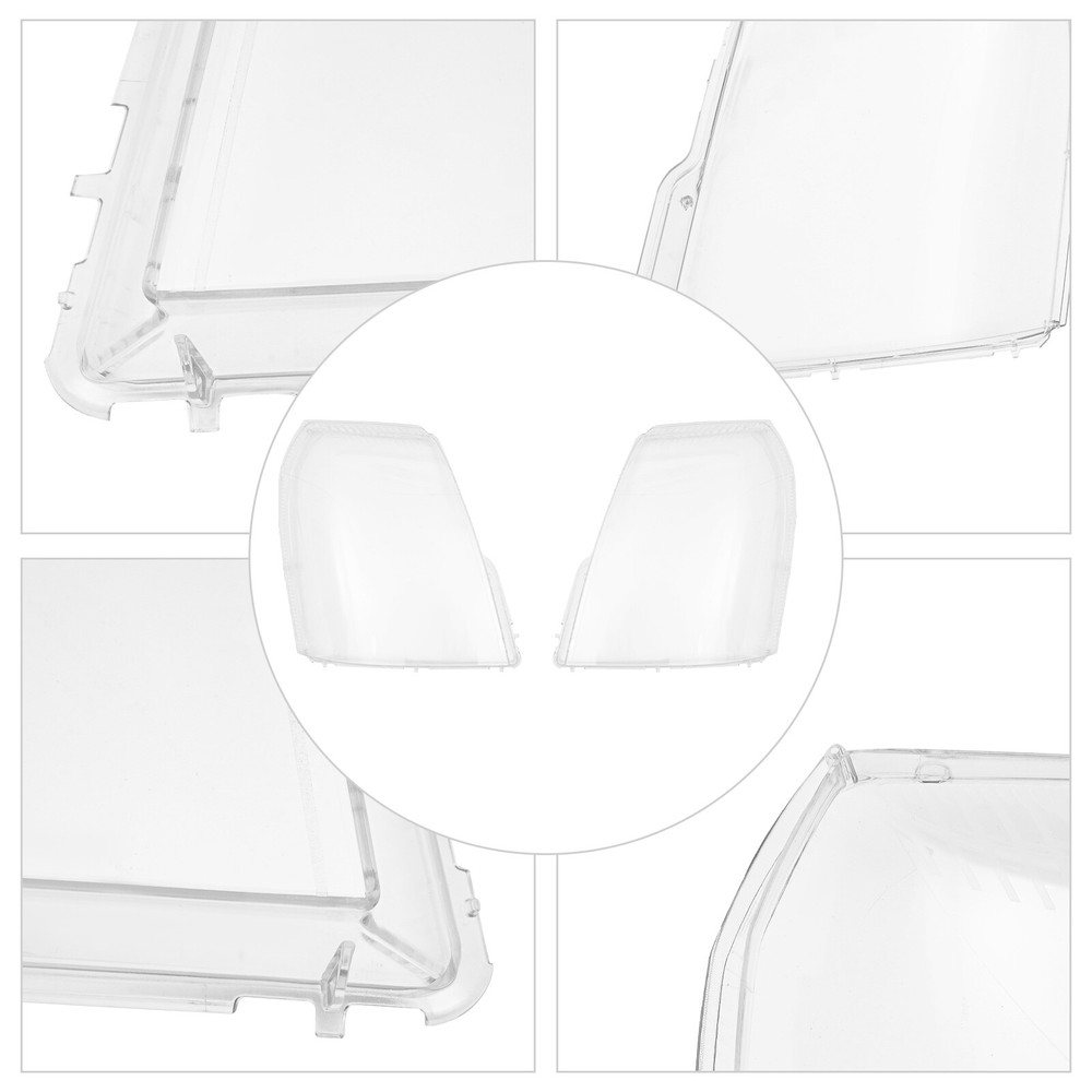 Headlight Lens Covers For 2007-2014 Cadillac Escalade Pair Headlamp Covers Clear