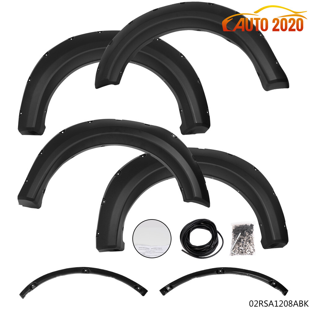 Fender Flares Fit For 2009-2014 Ford F150 F-150 Pocket Rivet Style Bolt on Wheel