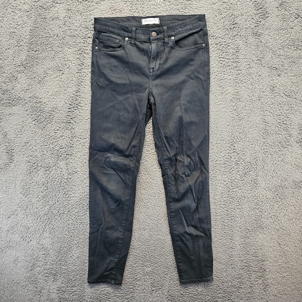 Madewell Womens Size 27 Black High Rise Skinny Stretch Jeans