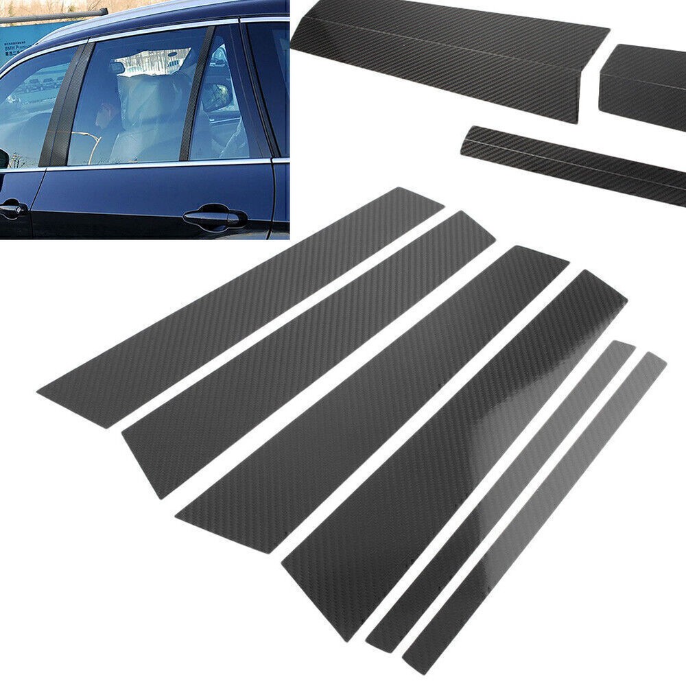 Carbon Fiber Window B Pillar Trim Cover for BMW X1 E84 2011-2015