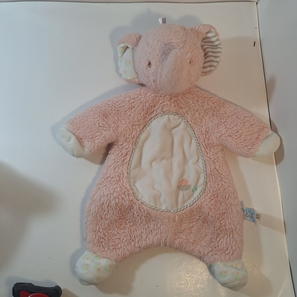 Douglas Baby Pink Elephant Sshlumpie Plush Flat Security Blanket Lovey Stuffed