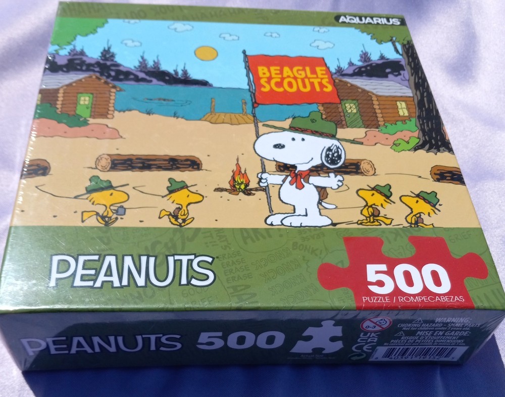 Peanuts Beagle Scouts 500-Piece Jigsaw Puzzle Brand New Sealed