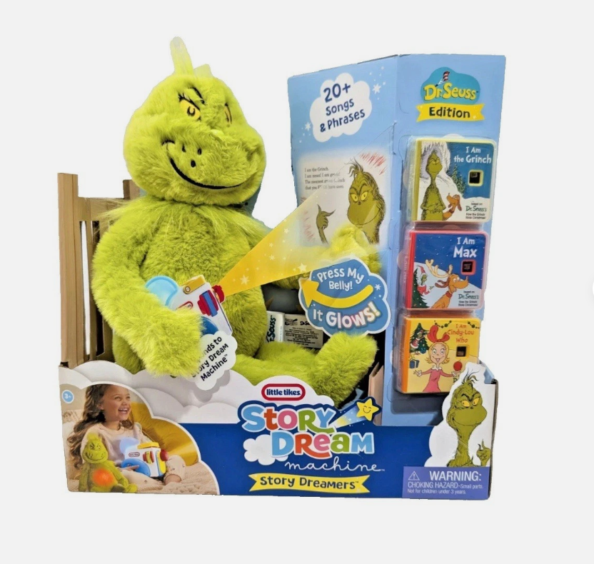 Little Tikes Story Dreamers The Grinch Plush & 3 Storytime Audio Books