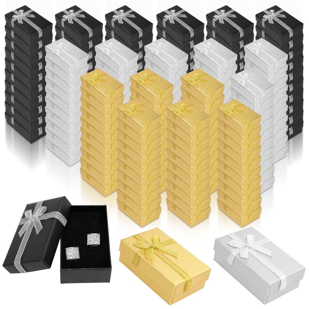 180-Piece Small Jewelry Gift Box Set with Lids for Rings & Trinkets