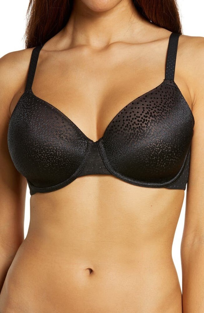 Wacoal 853303 Back Appeal Underwire T-Shirt Contour Bra BLACK Size 34 G (DDDD)