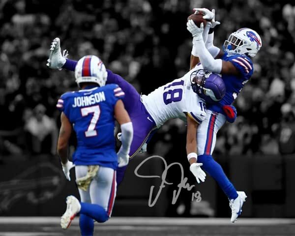 Justin Jefferson Catch of the Century Signed Photo Autograph Print Wall Art Home