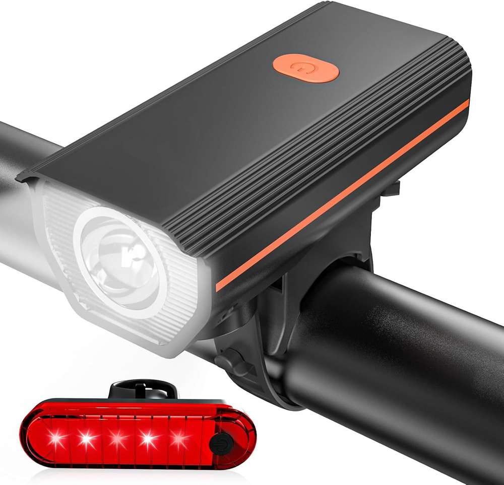 Luces de bicicleta recargables, luces de bicicleta ultra brillantes para montar de noche, Road Mou