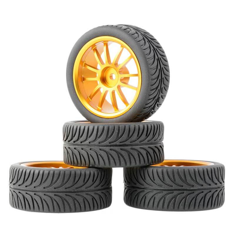 1/10 Onroad Touring Rc Car Alloy Wheels Rims Tires For Tamiya Hpi Kyosho hsp mst