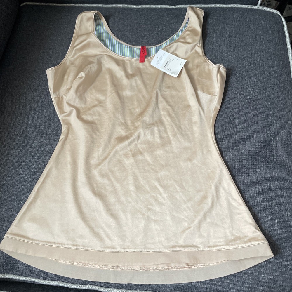 Spanx Hide and Sleek Total Taming Tank Shapewear Womens Size Large Beige