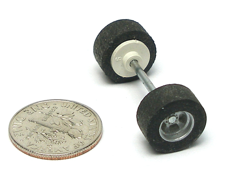 1pc Aurora AFX Magnatraction HO Trucking DeepDish Rear White WHEELS TIRES & Axle