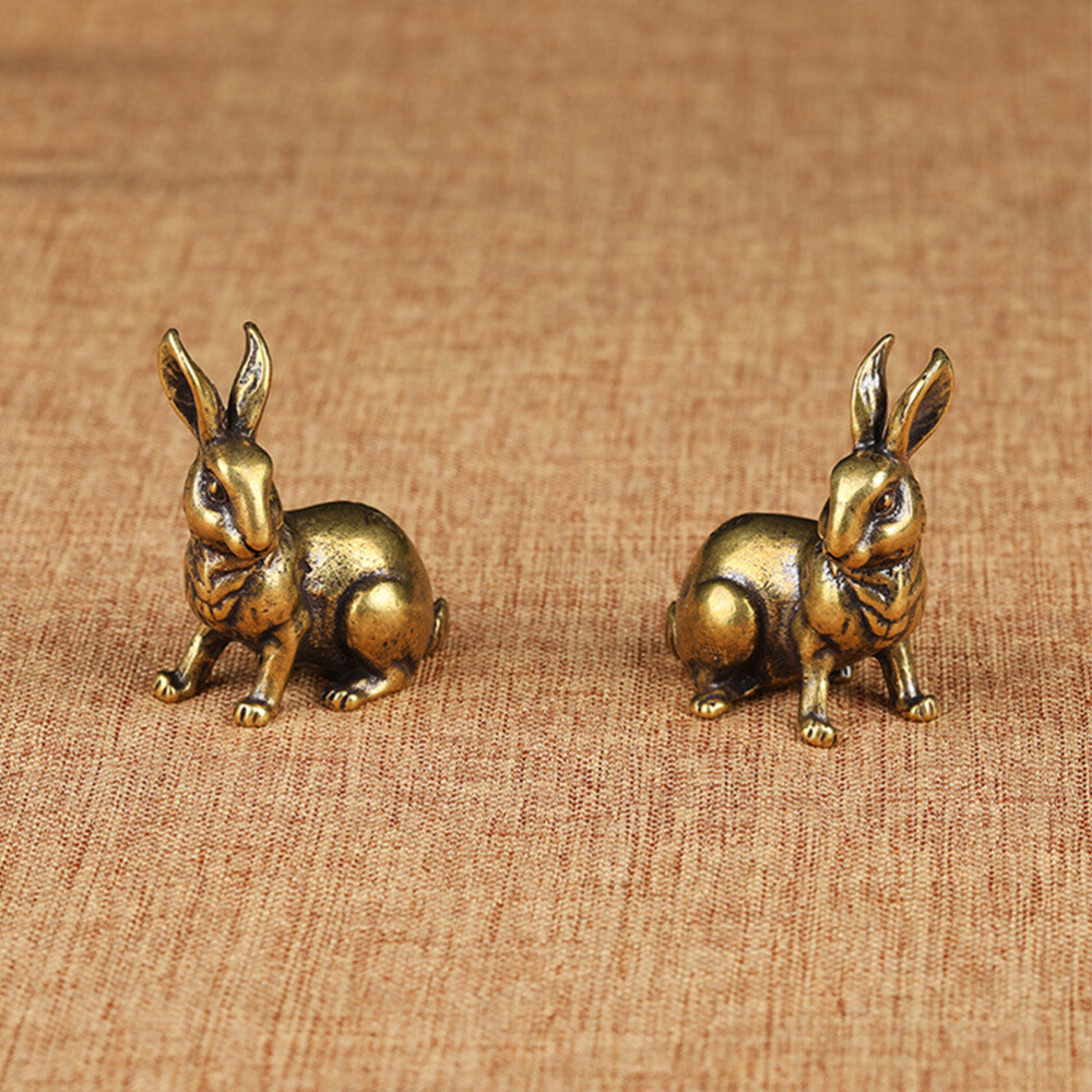 Mini Rabbit Figures Ornament Animal Figurines Decor Practical Accessory