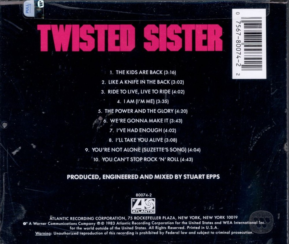 TWISTED SISTER YOU CAN'T STOP ROCK 'N' ROLL NEW CD