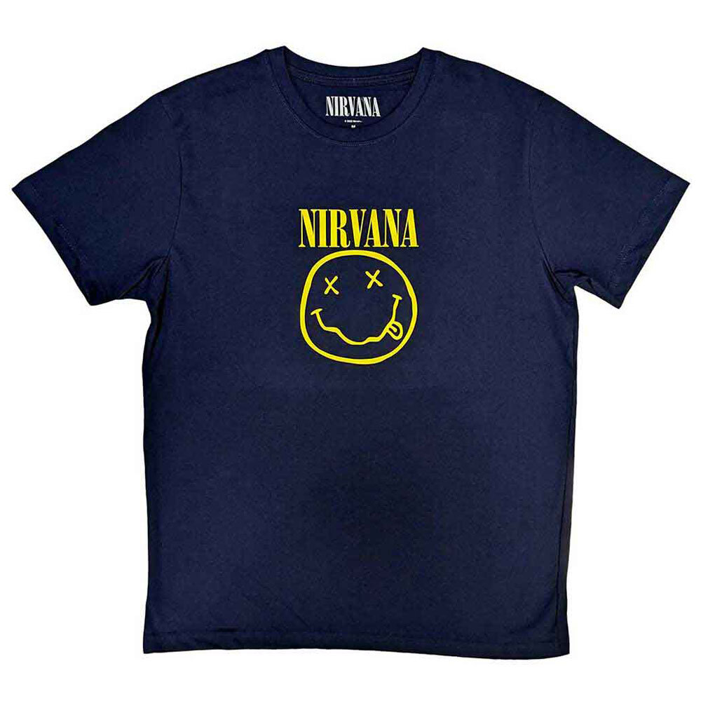 Nirvana Yellow Grunge Style Vintage Band Face Graphic Tee