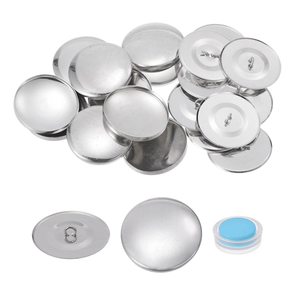 10 Sets Self Cover Button Kit 38mm Aluminum Button with Tool