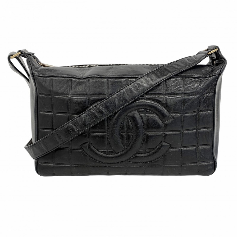 Chanel Lambskin Shoulder Bag 815358 Black Quilted Classic Flap