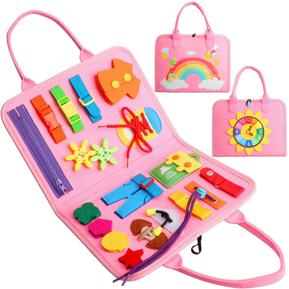 Waligoy Busy Board Montessori Toys for Toddlers 1 2 3 4 Year Old Sensory Acti...