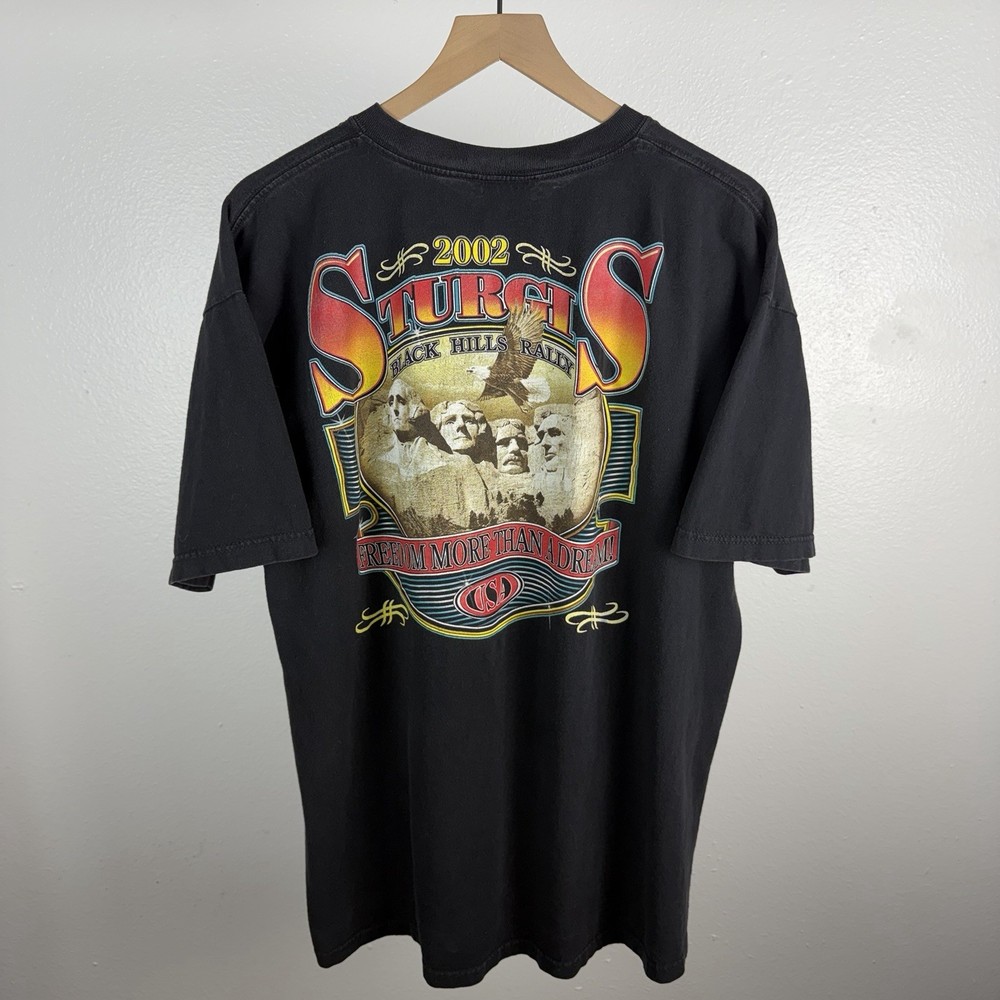 Vintage Sturgis Black Hills Biker Rally Mr. Rushmore All Sport T Shirt Size XL
