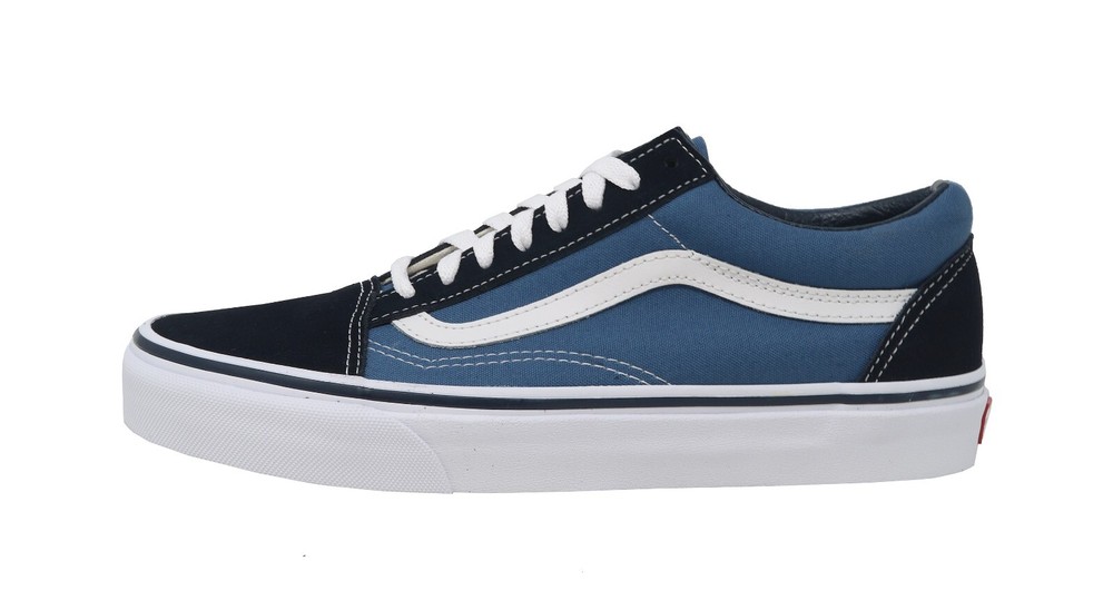 VANS Old Skool Navy Blue Canvas Suede Sneakers for Men and Women
