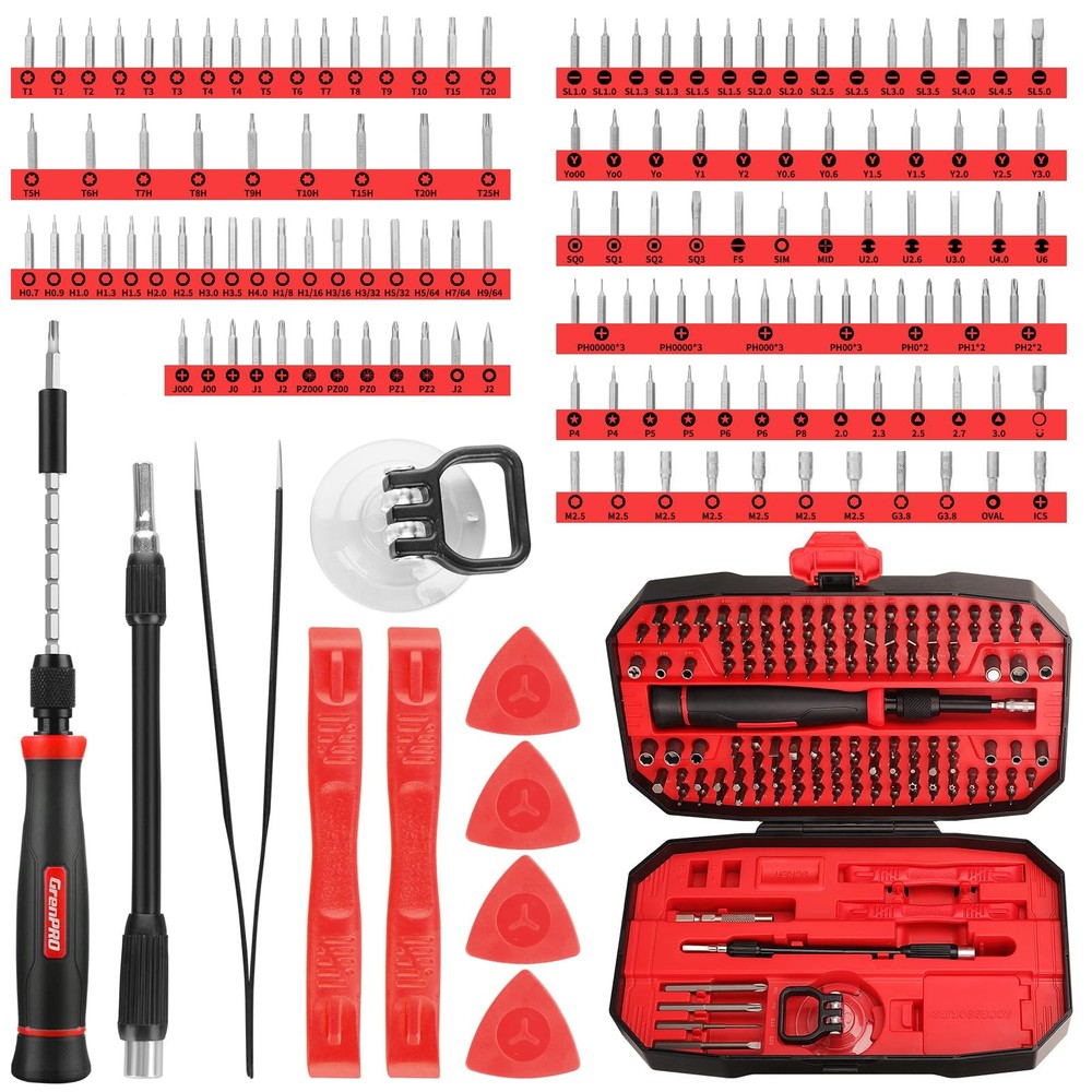 152-Piece Magnetic Precision Screwdriver Set with Case for Electronics Repair