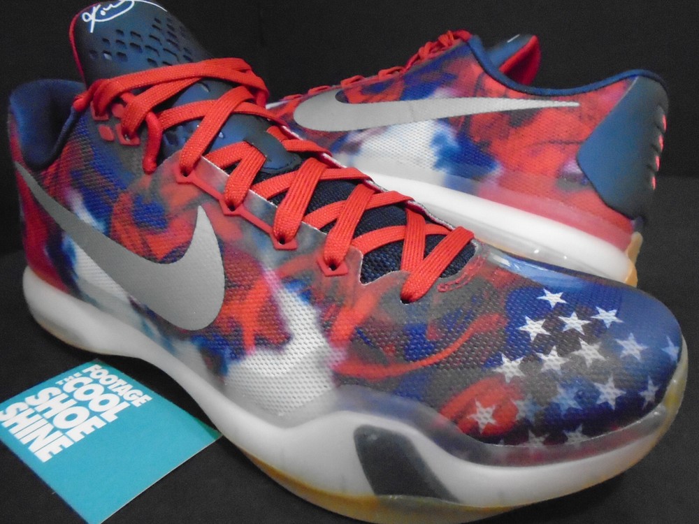 Nike Zoom Kobe X 10 July 4th USA Red White Blue 705317-604 Size 12