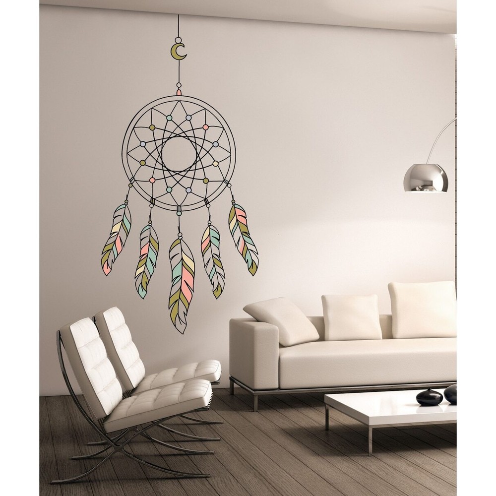 Boho Dreamcatcher Wall Decal, Boho Dreamcatcher Wall