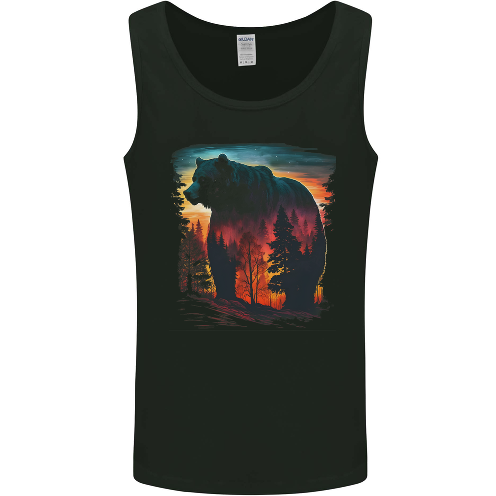 Mythical Grizzly Bear in the Forest Mens Vest Tank Top
