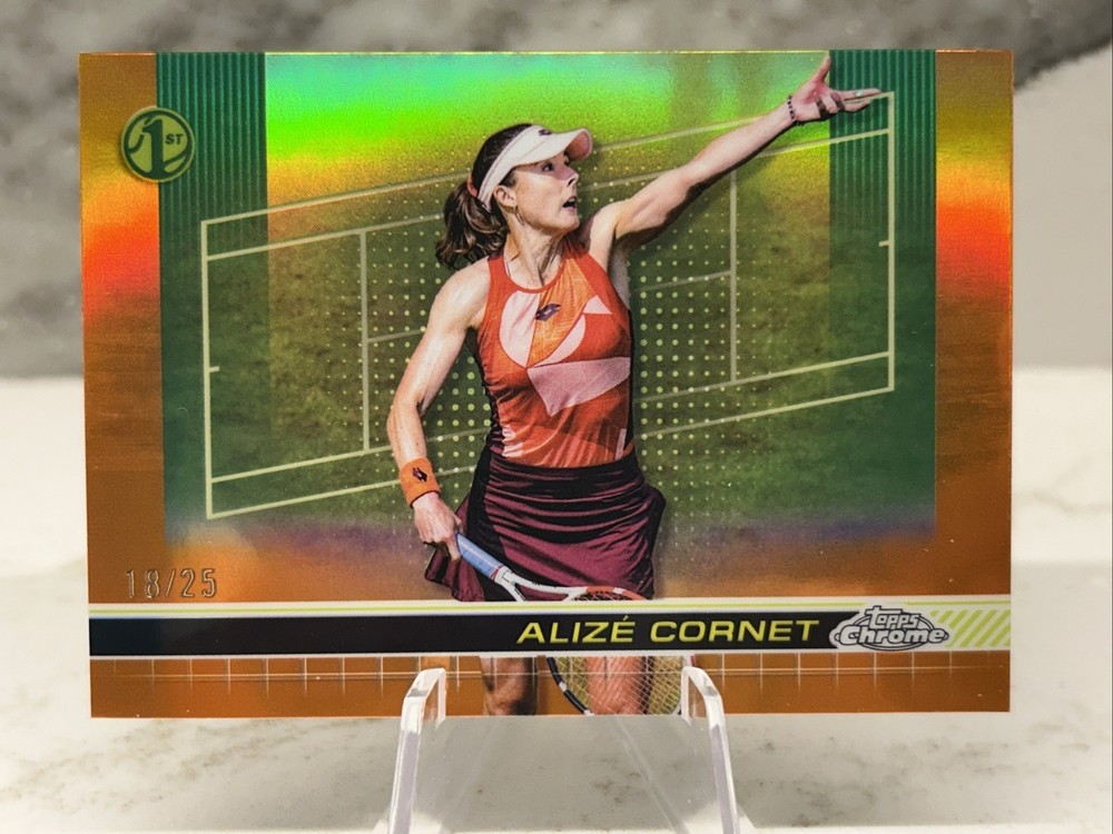 2024 Topps Chrome - Alize Cornet #90 Orange Refractor /25