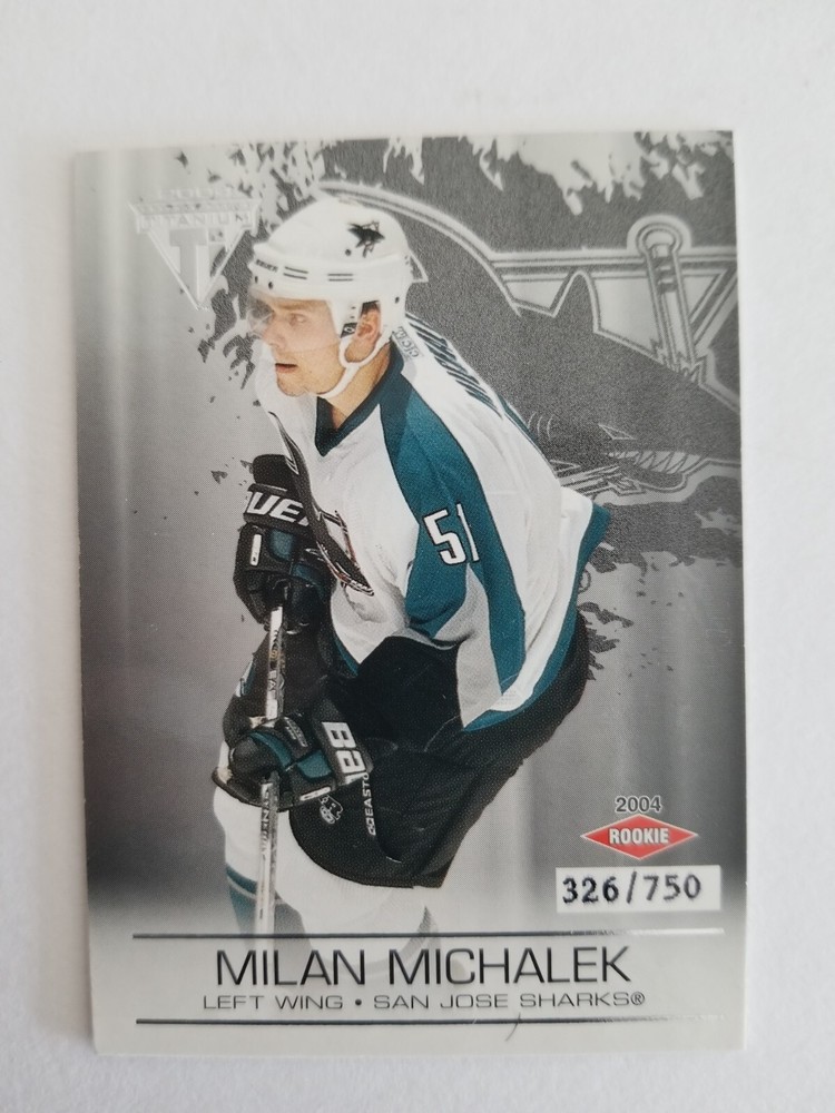 2003-04 Pacific Private Stock Titanium 326/750 Milan Michalek #136 RC