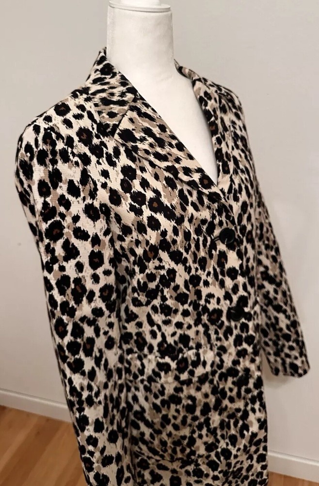 Leopard Coat Long Jacket  Cotton Stretch Mob Wives Y2K WE Fashion