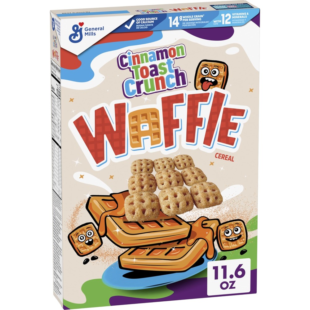 Cinnamon Toast Crunch Waffle Breakfast Cereal Crispy Cinnamon Cereal 11.6 oz