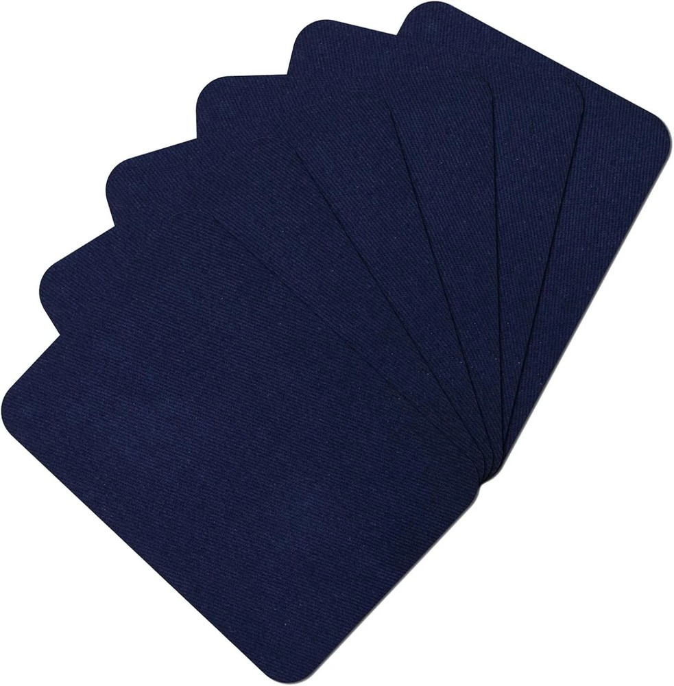 Premium Quality Fabric Repair Patches Iron-on for 6PCS-Dark blue