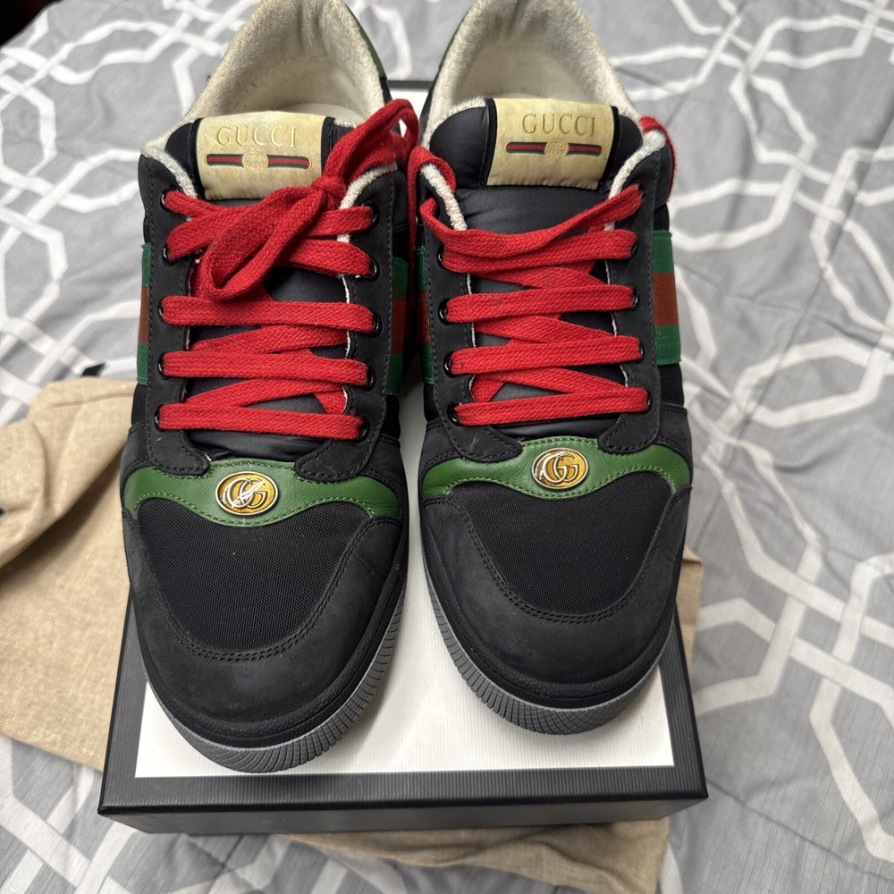 Mens Gucci Screener Suede Sneaker 