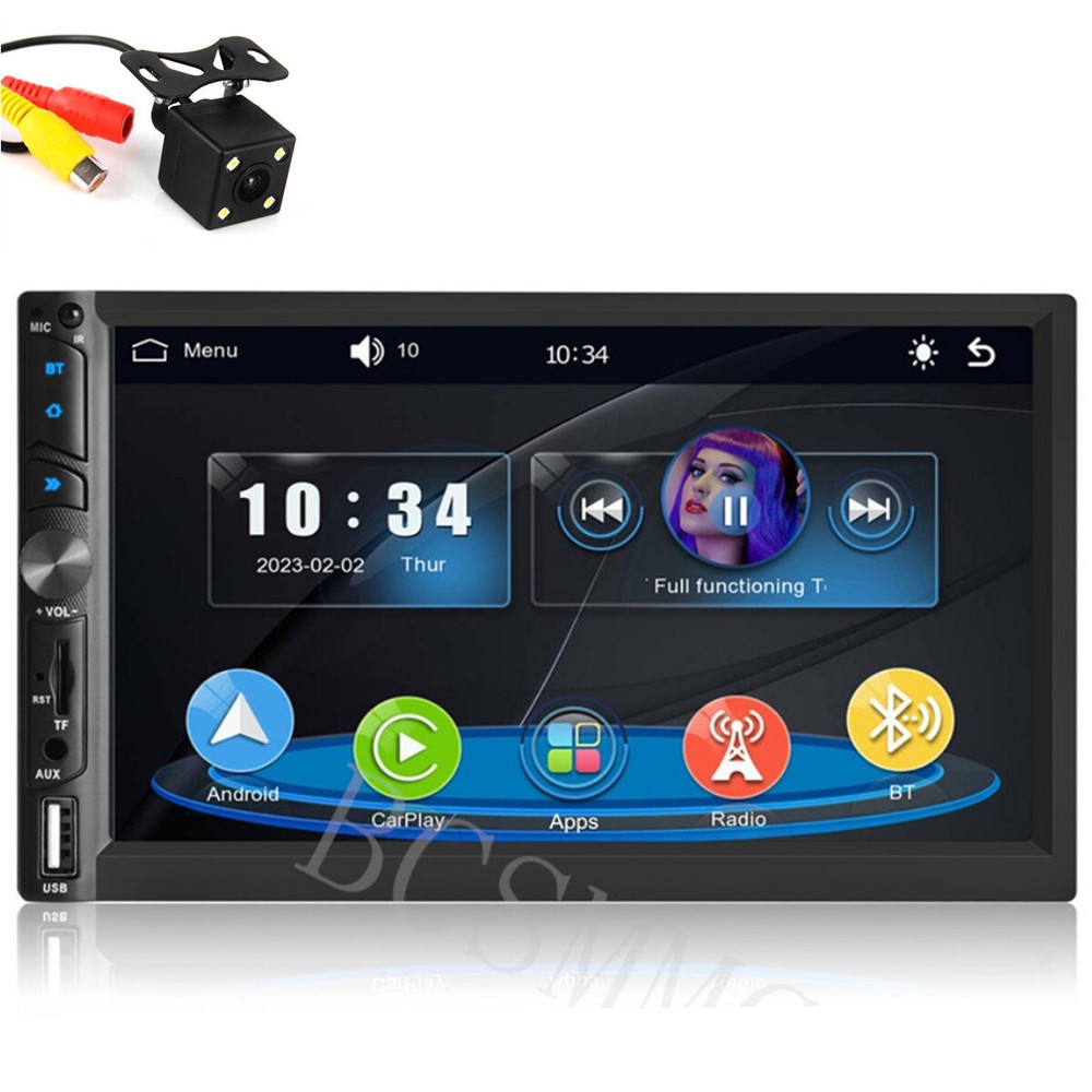 7in 2DIN Car Radio MP5 with Bluetooth Mirror Link Apple Carplay and Camera