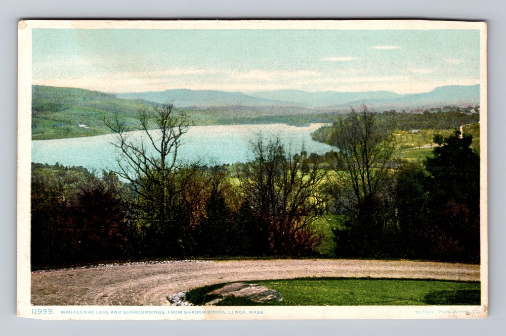 Lenox MA Mahkeenac Lake Shadowbrook Vintage Postcard from Massachusetts