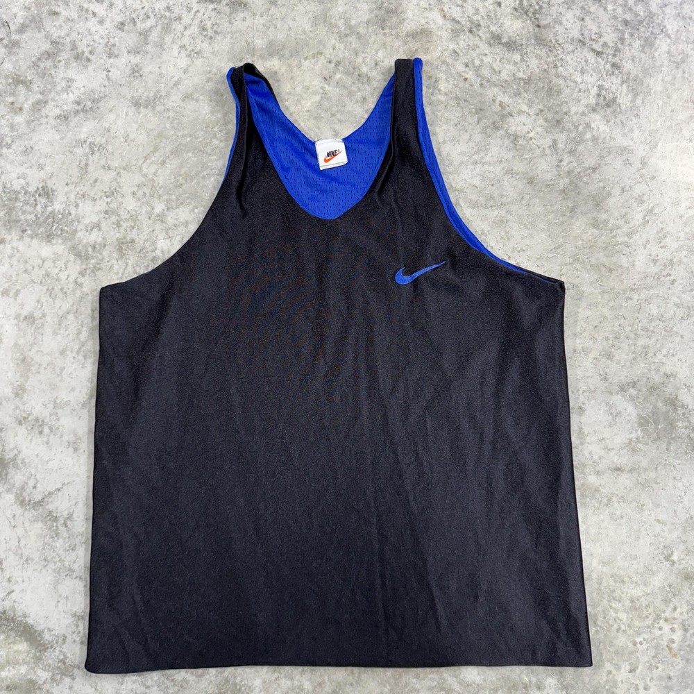 Vintage Nike shirt mens Large Tank top Satin basketball jersey 90s y2k hip hop